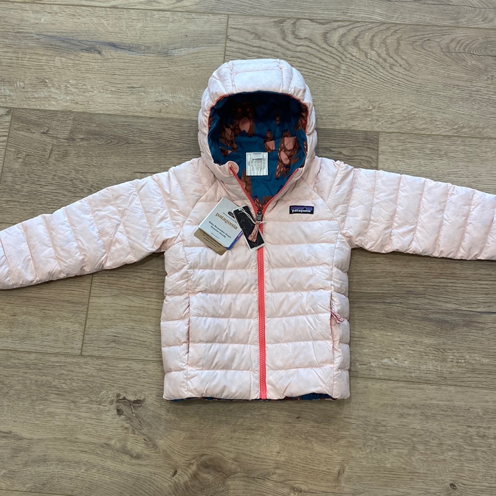 Patagonia Reversible Down Sweater Hoody Bear Print